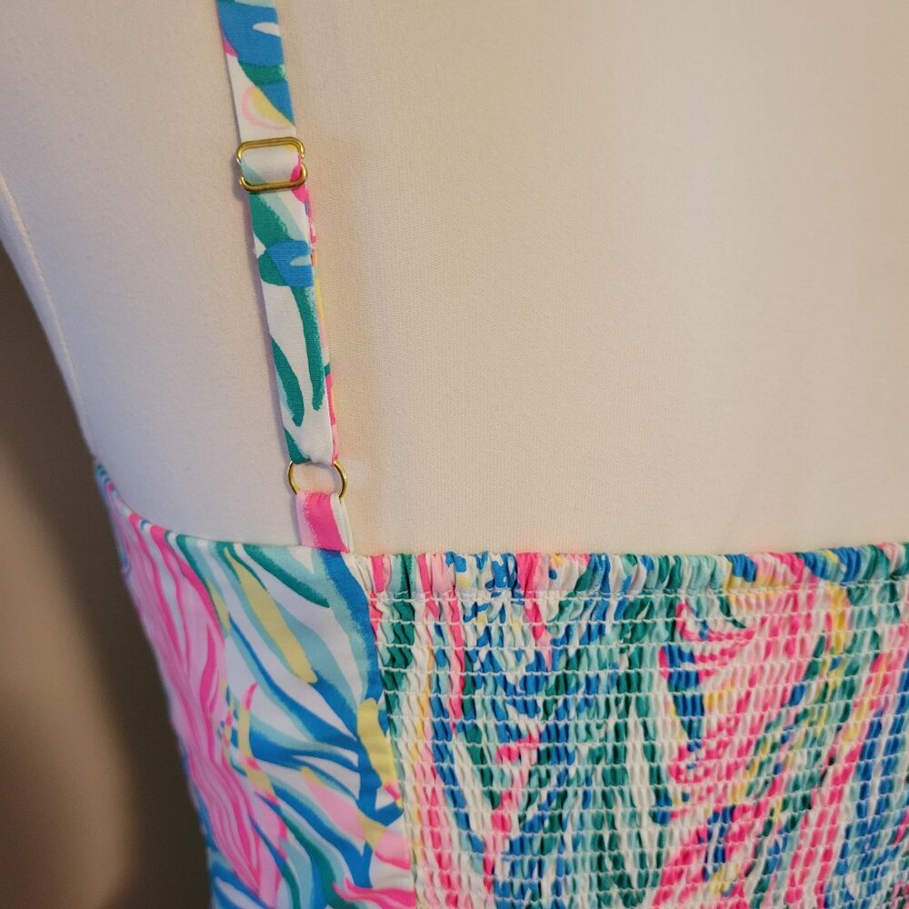 Lilly Pulitzer Edith Cotton Midi Dress in Sea Turtle Soiree NWT Size 6 - Picture 4 of 9